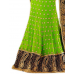 Gorgeous Green Colored Embroidered Georgette Net Lehenga Saree